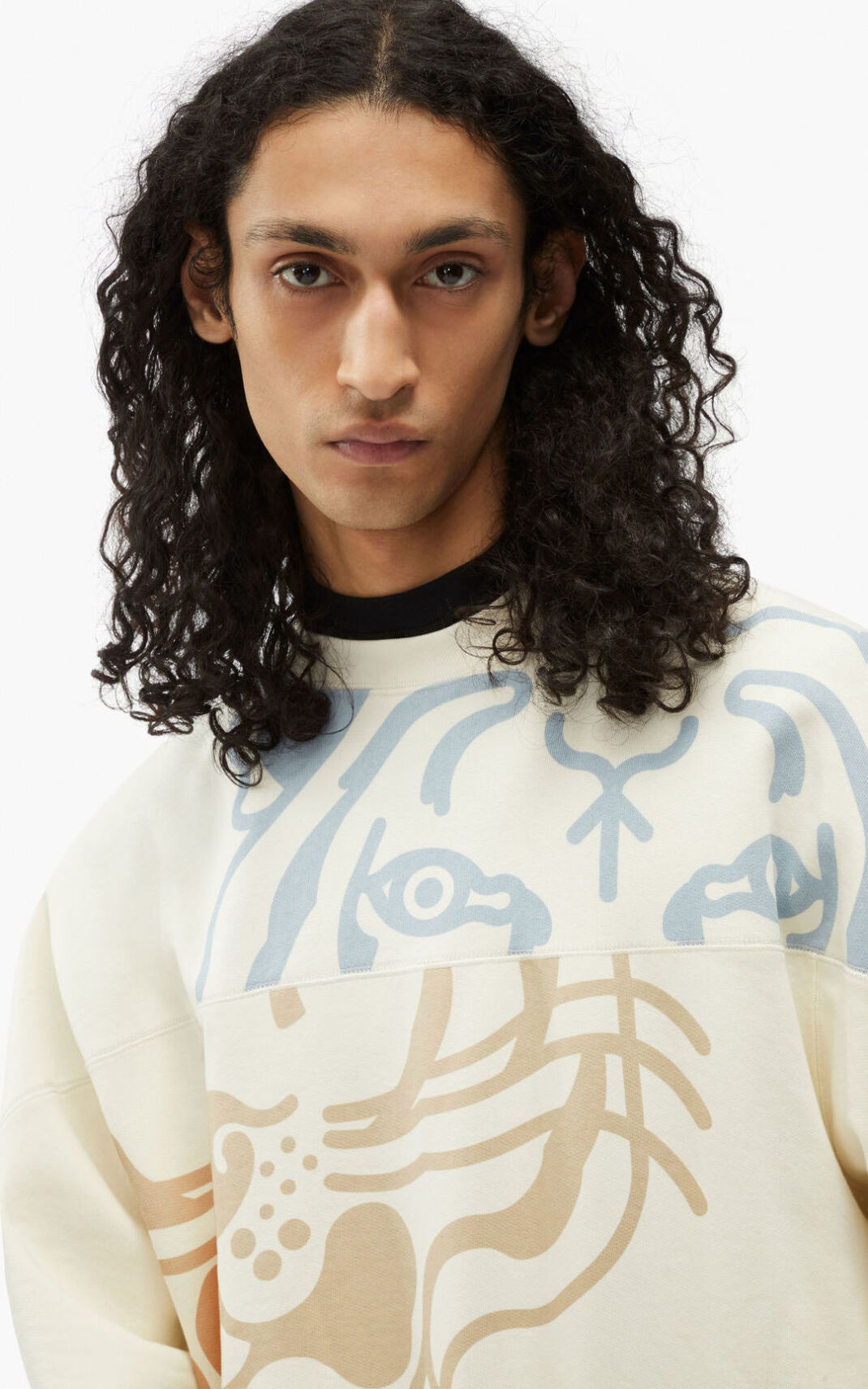 Kenzo K Tiger oversized Sweatshirt Herr | 45127-ELNV